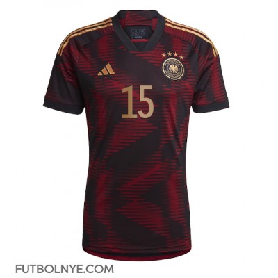 Camiseta Alemania Niklas Sule #15 Visitante Equipación Mundial 2022 manga corta